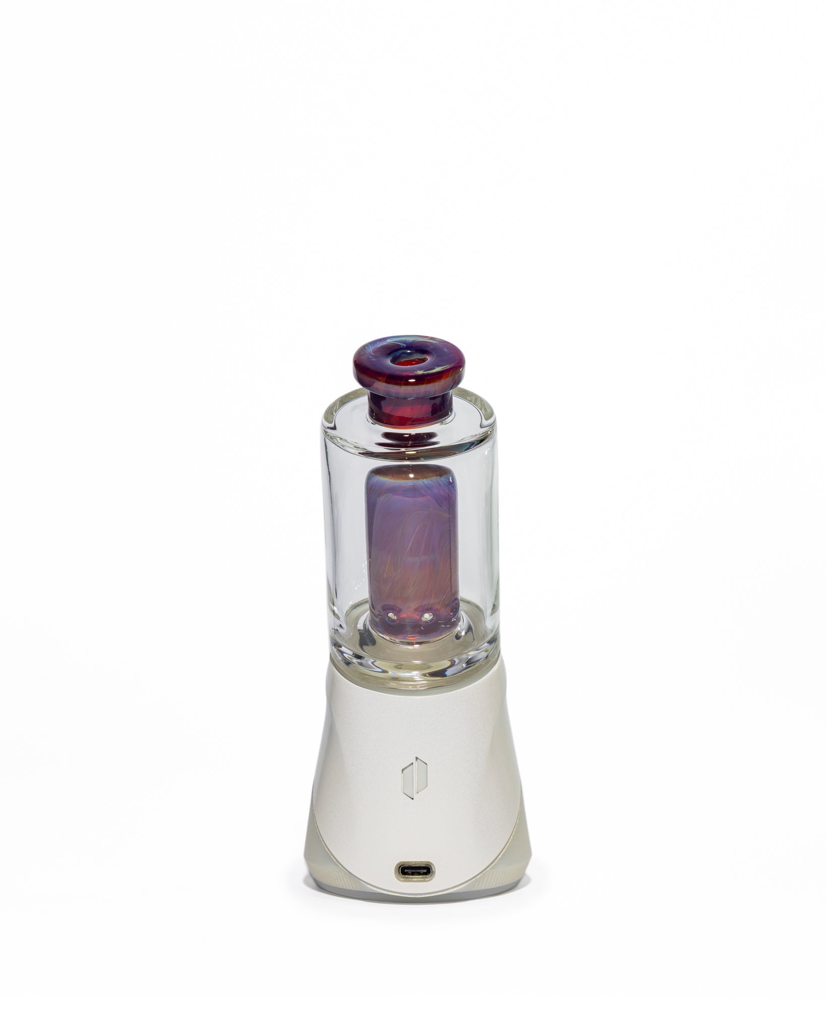 Randohm Glass - Mini Chugger Puffco Top - Double Amber Purple